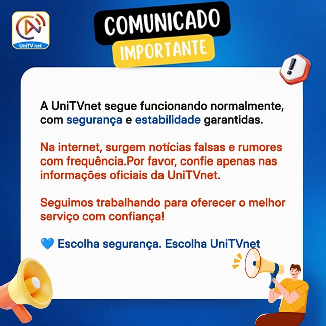 Declaração oficial da Unitvnet